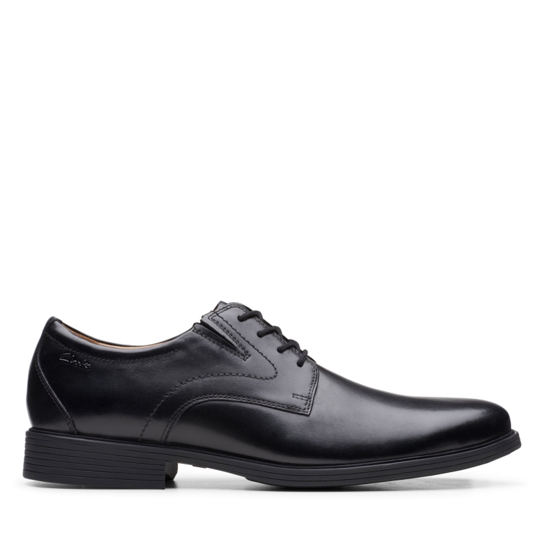 Schwarzes Leder Whiddon Plain Clarks