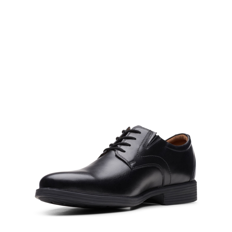 Schwarzes Leder Whiddon Plain Clarks