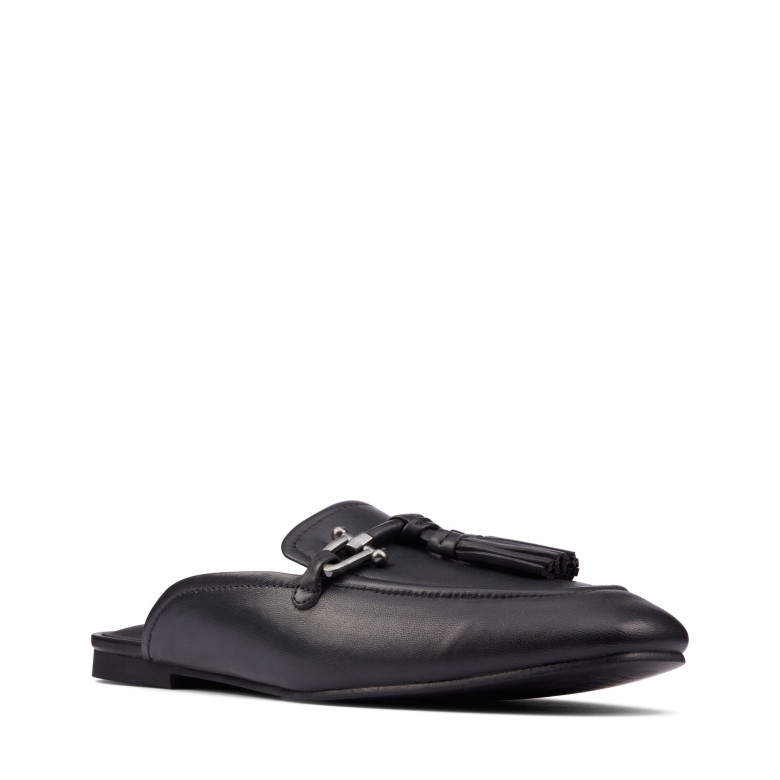Clarks Schwarzes Leder Pure 2 Trimmen