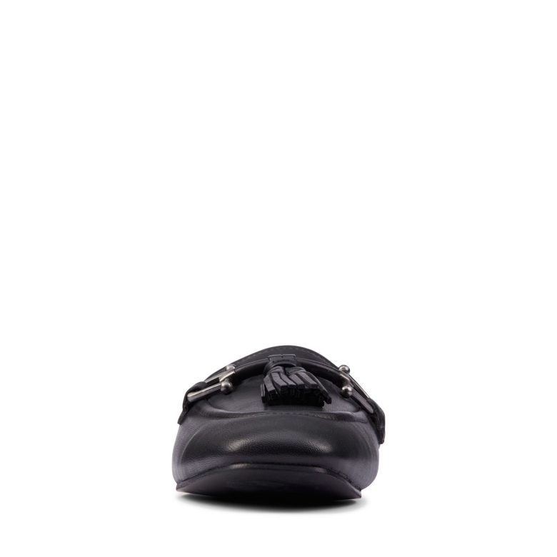 Clarks Schwarzes Leder Pure 2 Trimmen