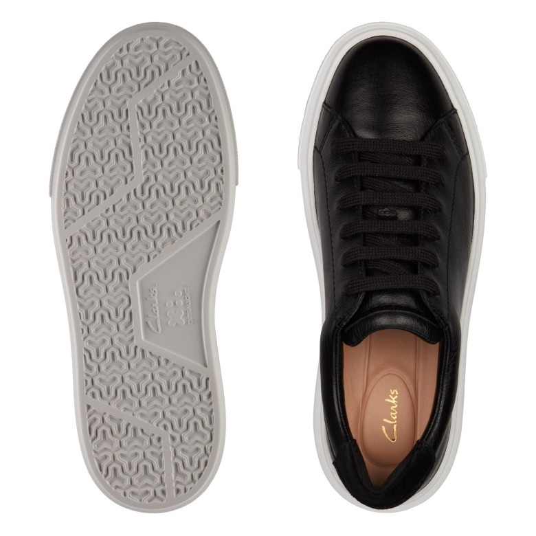 Hero Lite Lace Clarks Schwarzes Leder
