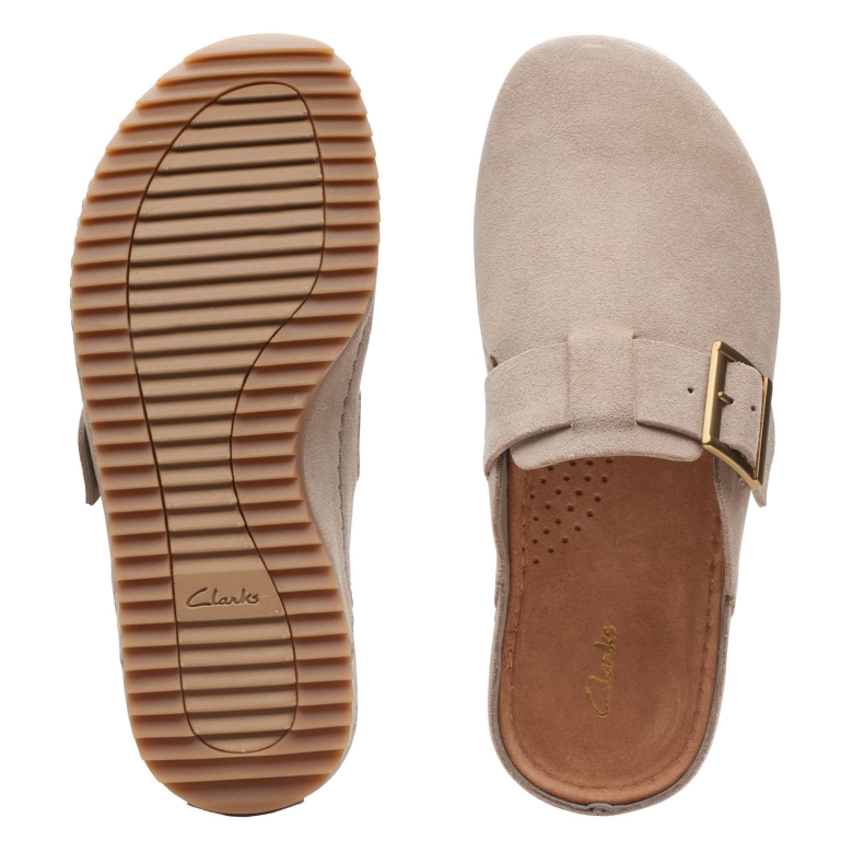 Clarks Brookleigh Mule Sand Wildleder
