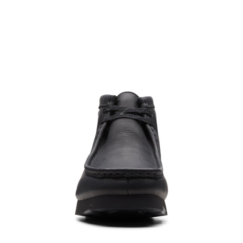 Wallabee Bt Gtx Clarks Schwarzes Leder