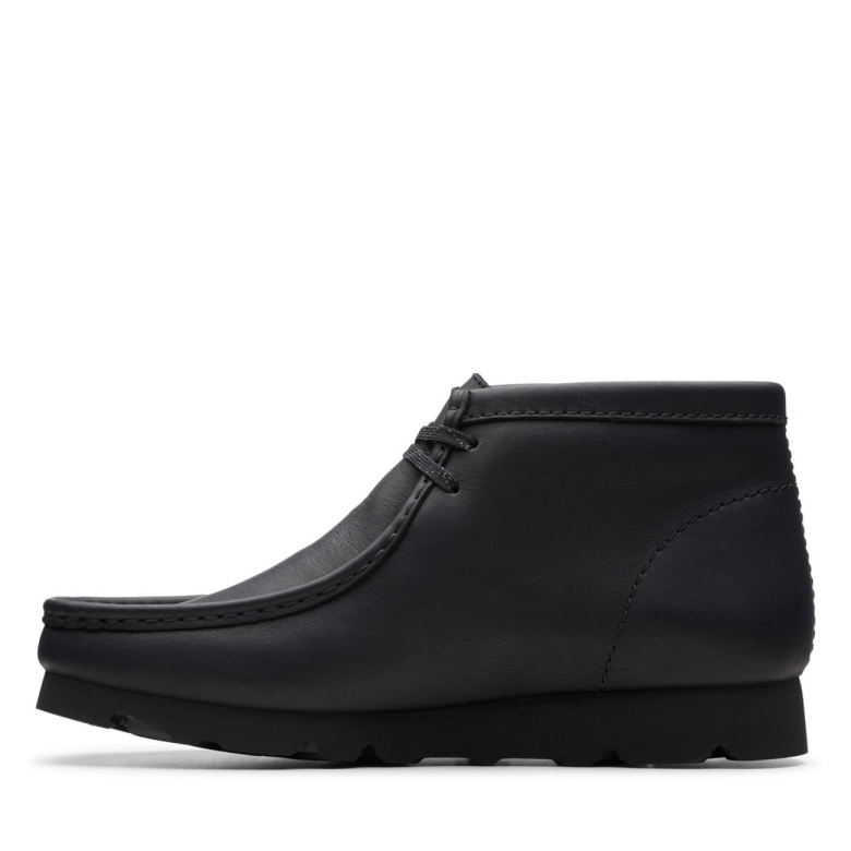 Wallabee Bt Gtx Clarks Schwarzes Leder