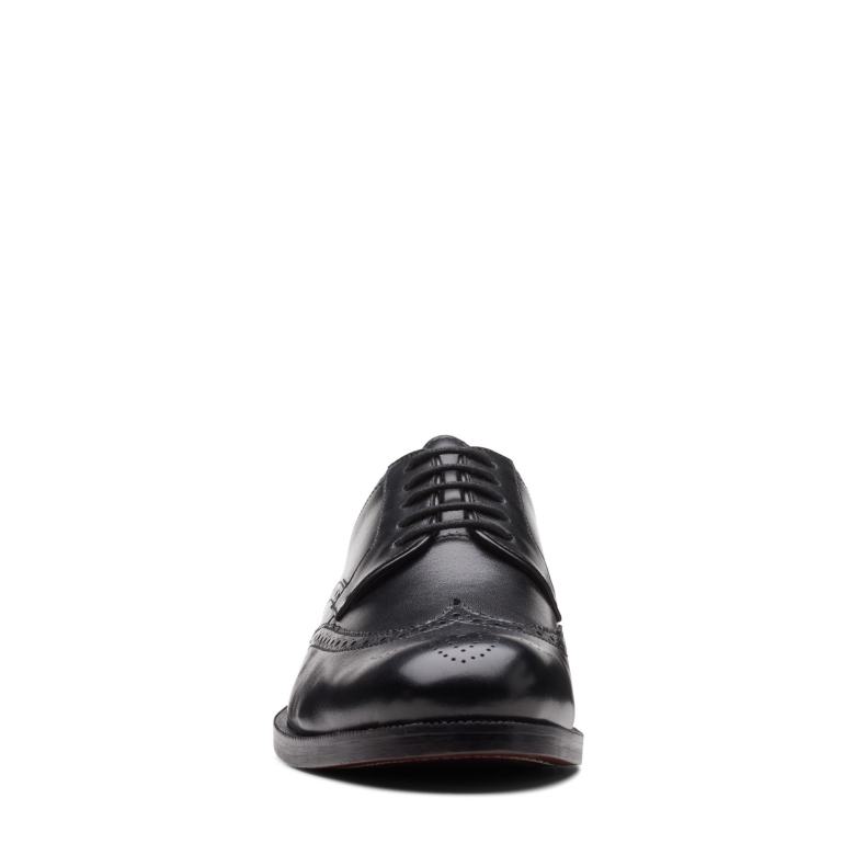 Clarks Craftdean Wing Schwarzes Leder