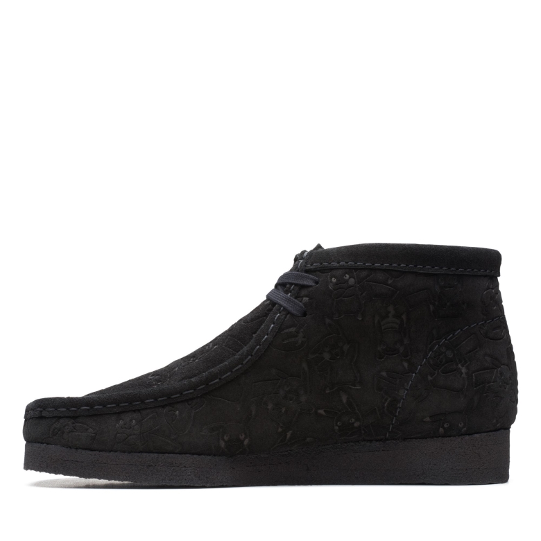 Schwarz Geprägter Clarks Wallabee-stiefel