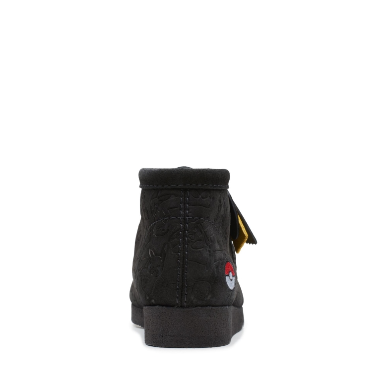 Schwarz Geprägter Clarks Wallabee-stiefel