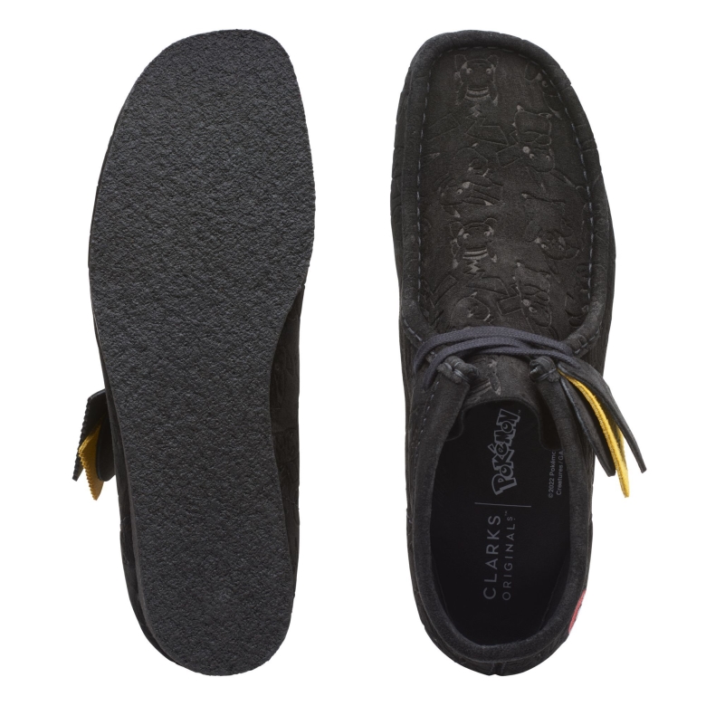 Schwarz Geprägter Clarks Wallabee-stiefel