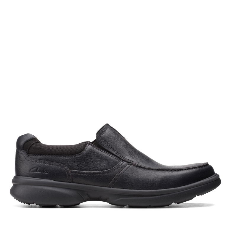 Schwarzes Leder Clarks Bradley Free