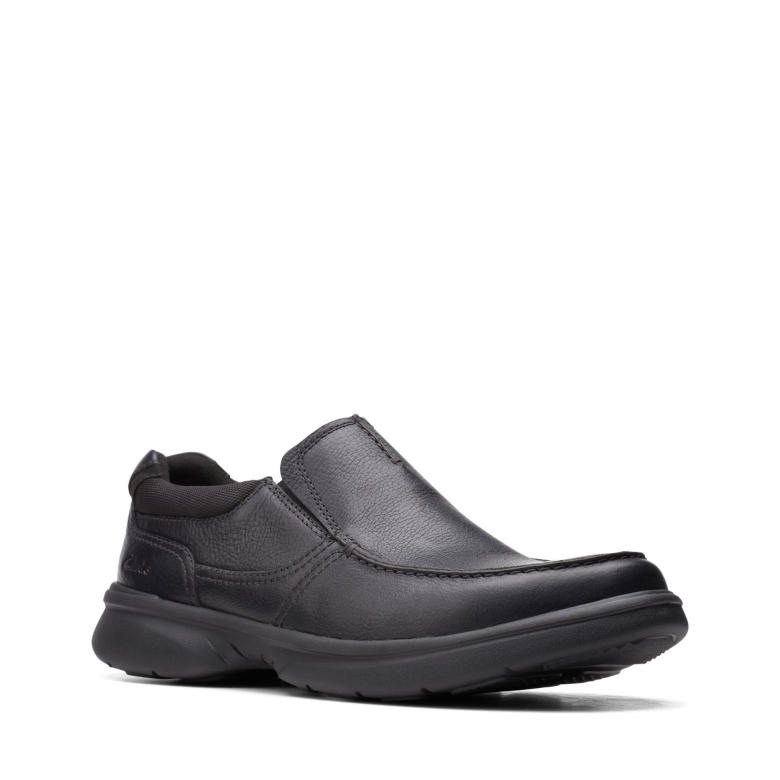 Schwarzes Leder Clarks Bradley Free