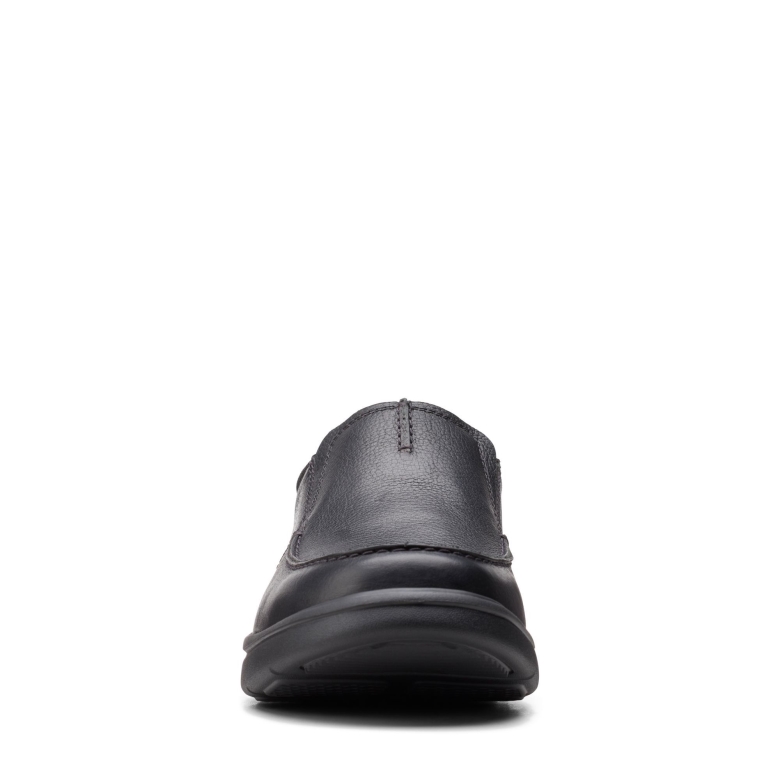 Schwarzes Leder Clarks Bradley Free