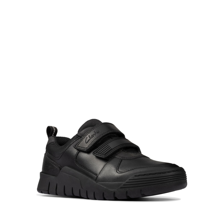 Clarks Scooter Speed K Schwarzes Leder