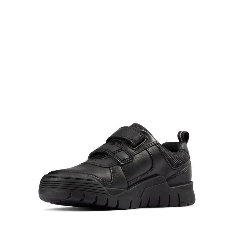 Clarks Scooter Speed K Schwarzes Leder