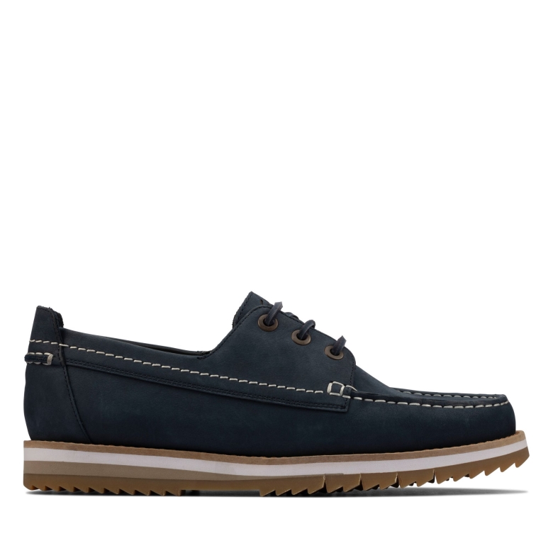 Clarks Marineblaue Nubuk-durston-spitze