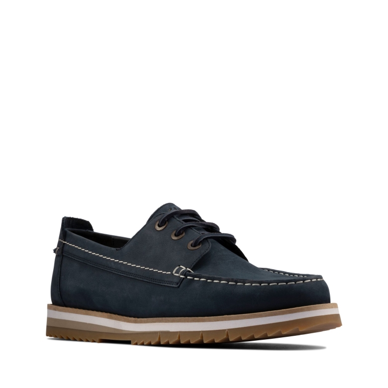 Clarks Marineblaue Nubuk-durston-spitze