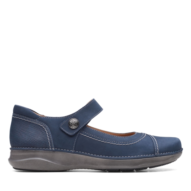 Appley Walk Clarks Marineblaues Nubukleder