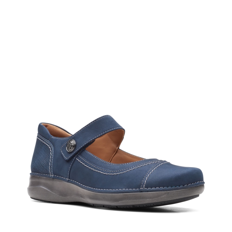 Appley Walk Clarks Marineblaues Nubukleder