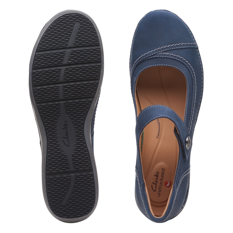 Appley Walk Clarks Marineblaues Nubukleder