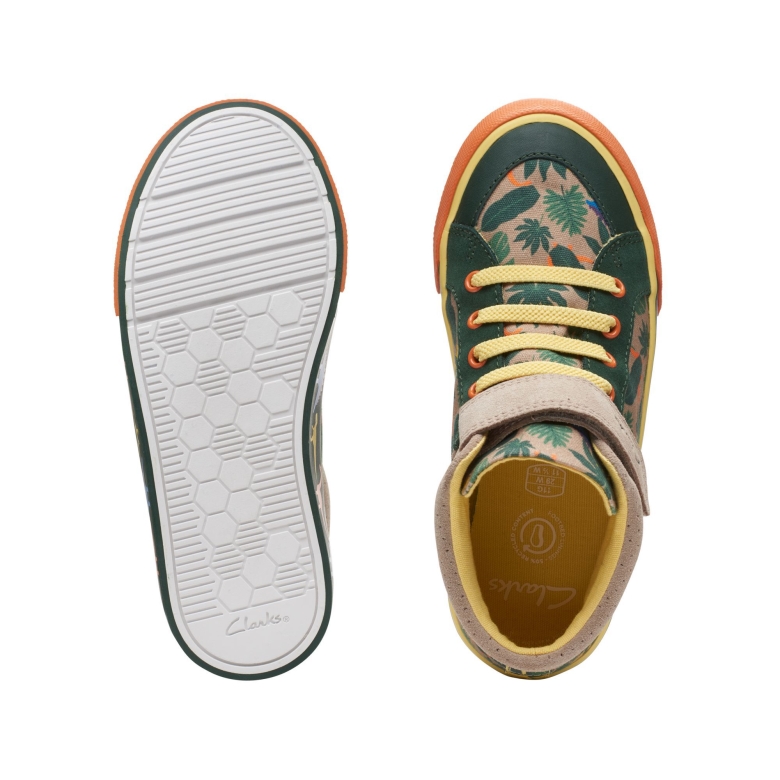 Khaki Interesse Clarks Foxing Hop K