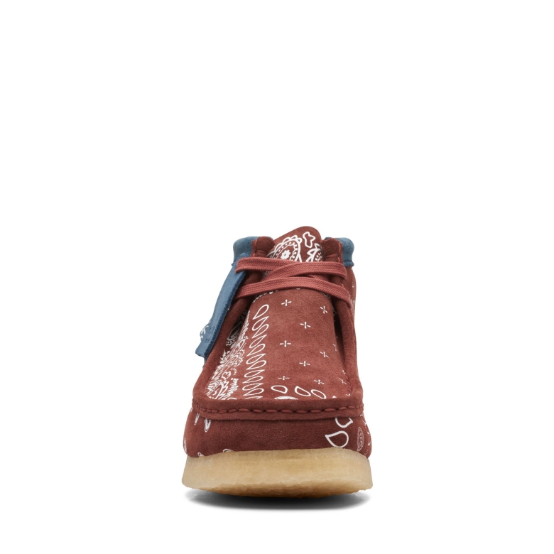 Red Clarks Wallabee-Stiefel
