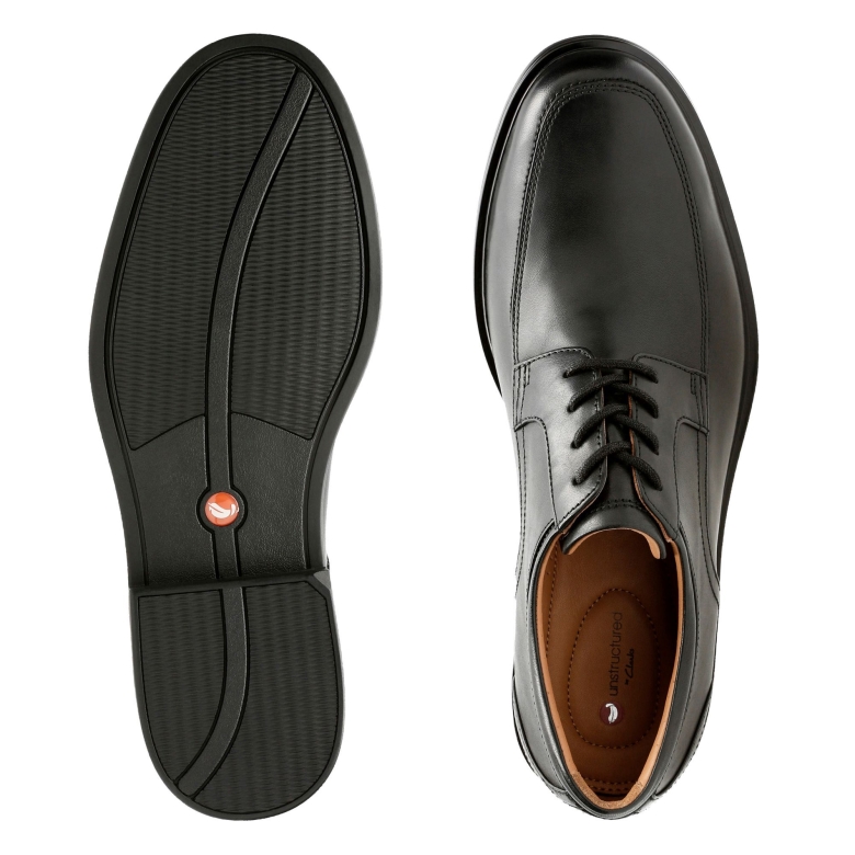 Un Aldric Park Clarks Schwarzes Leder