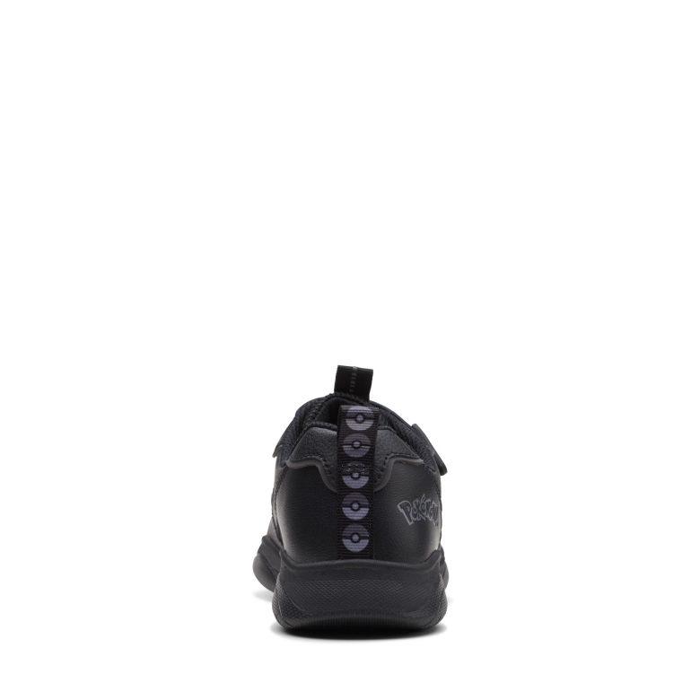 Schwarzes Leder Clarks Grip Trade O