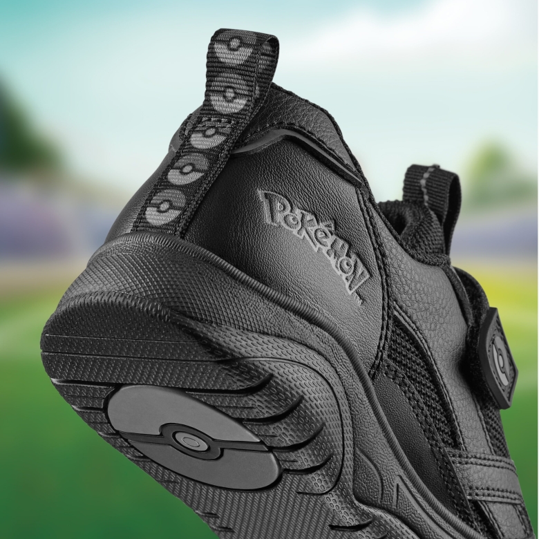 Schwarzes Leder Clarks Grip Trade O