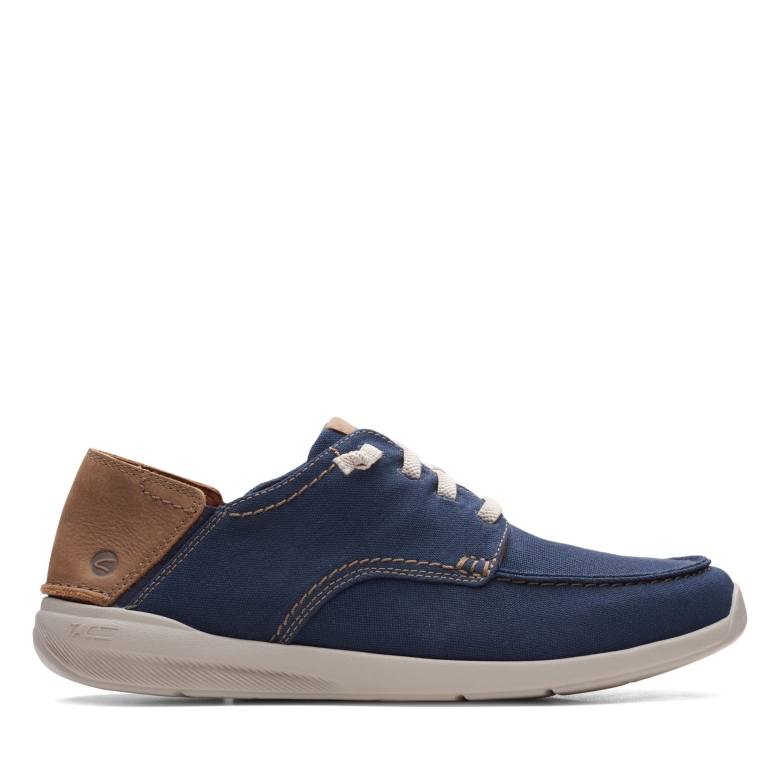 Marineblaue Textil-clarks-Überschnürung