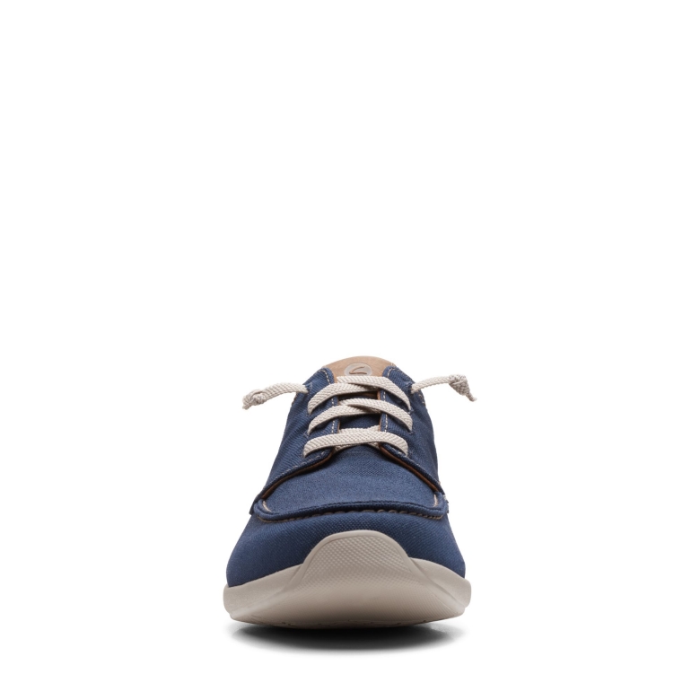 Marineblaue Textil-clarks-Überschnürung