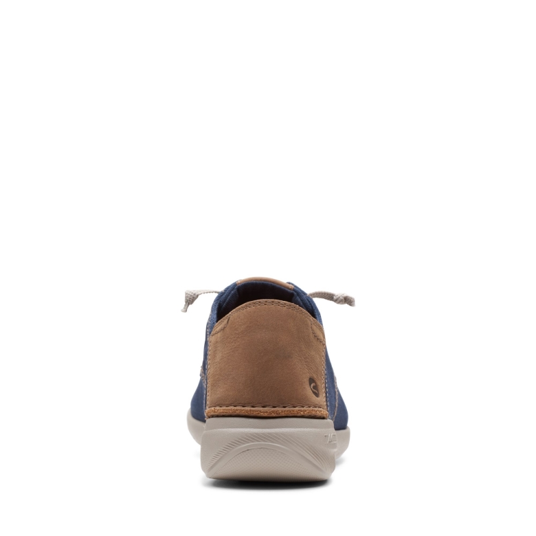 Marineblaue Textil-clarks-Überschnürung