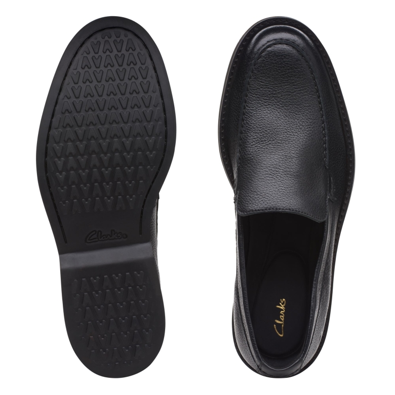 Clarks Atticuslt Edge Schwarzes Leder