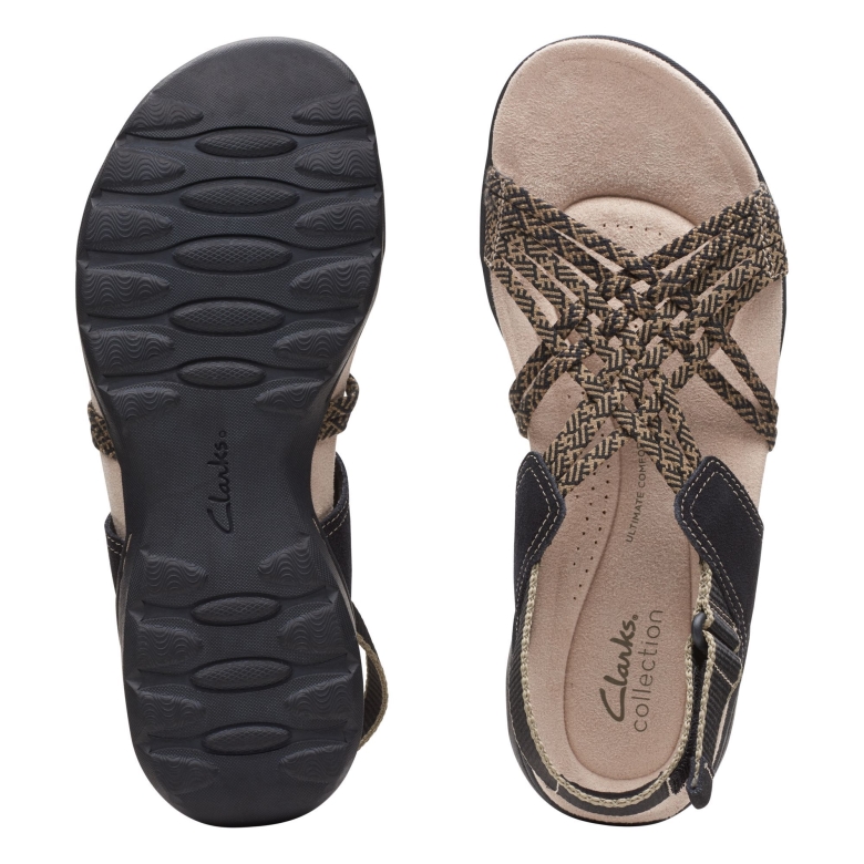 Clarks Amanda Ease Schwarze Kombi