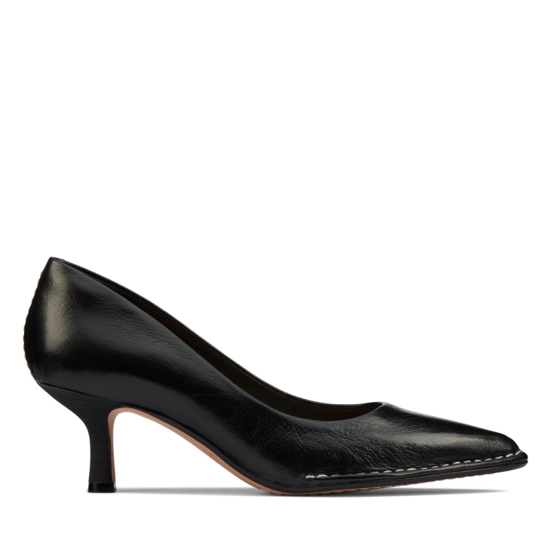 Clarks Schwarzes Leder Thorna 55 Gericht