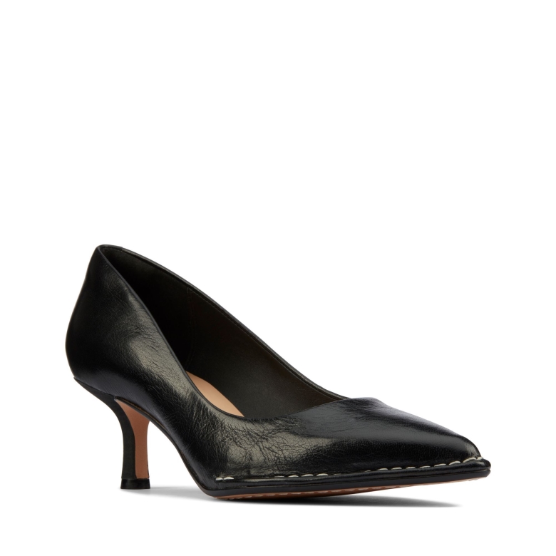 Clarks Schwarzes Leder Thorna 55 Gericht