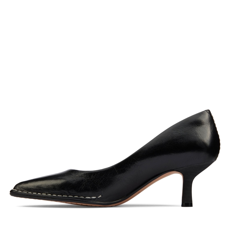 Clarks Schwarzes Leder Thorna 55 Gericht