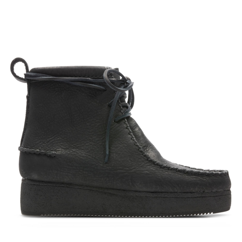Wallabee Craft Schwarz Nubuk Clarks