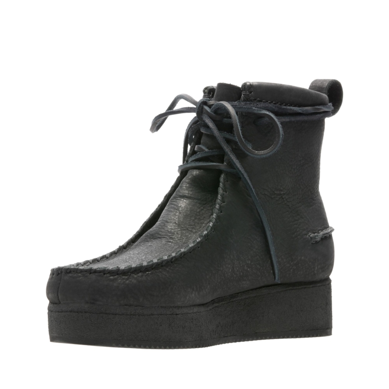 Wallabee Craft Schwarz Nubuk Clarks