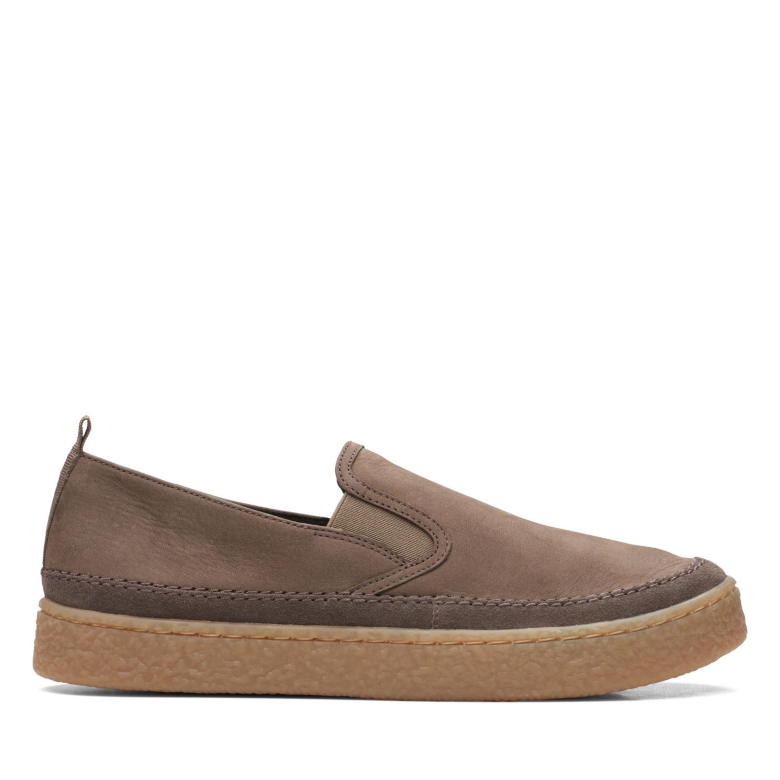 Clarks Barleigh-slip Aus Taupefarbenem Nubukleder