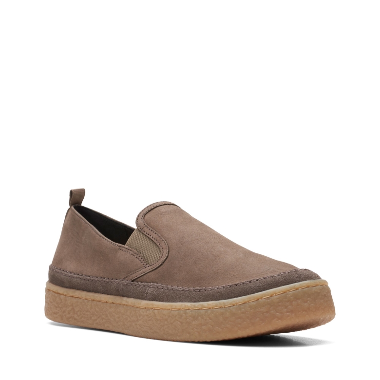 Clarks Barleigh-slip Aus Taupefarbenem Nubukleder