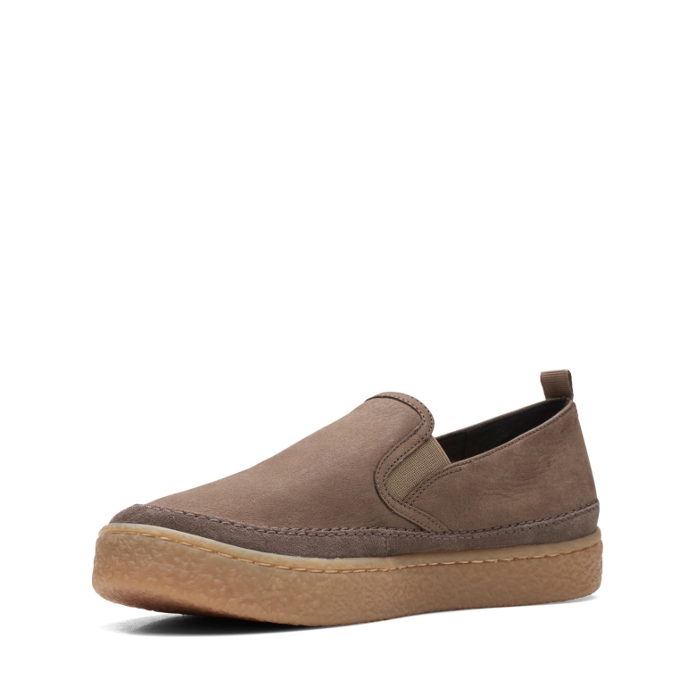 Clarks Barleigh-slip Aus Taupefarbenem Nubukleder