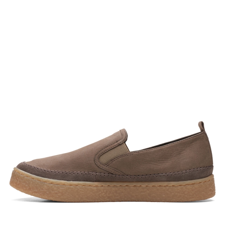 Clarks Barleigh-slip Aus Taupefarbenem Nubukleder