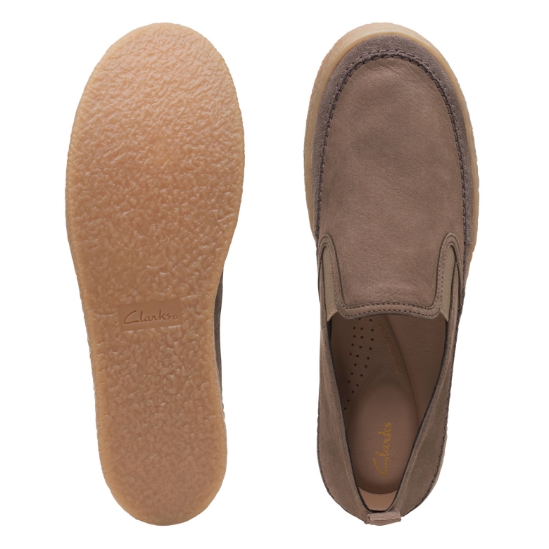 Clarks Barleigh-slip Aus Taupefarbenem Nubukleder