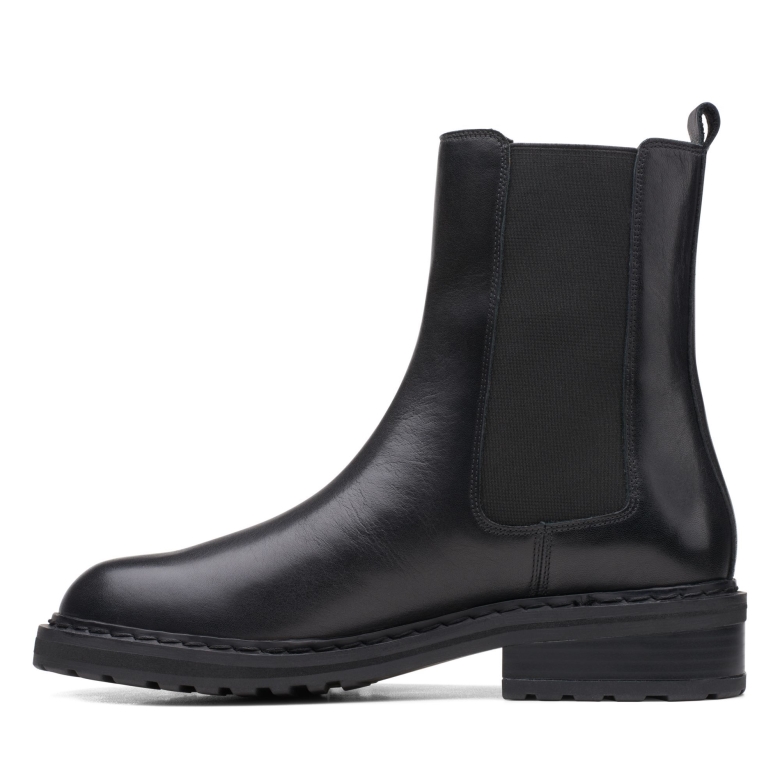 Clarks Tilham Chelsea Schwarzes Leder