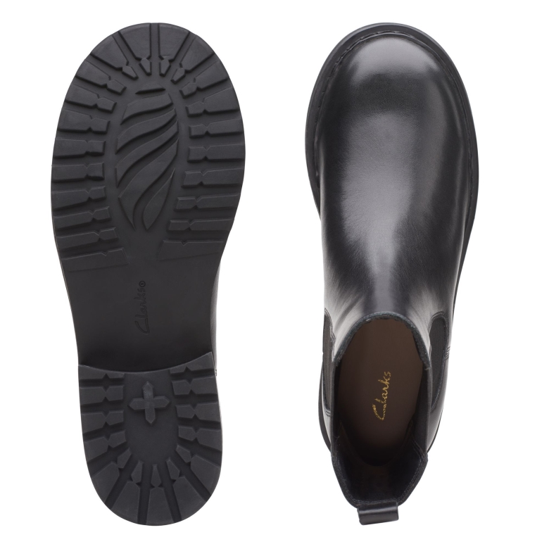 Clarks Tilham Chelsea Schwarzes Leder