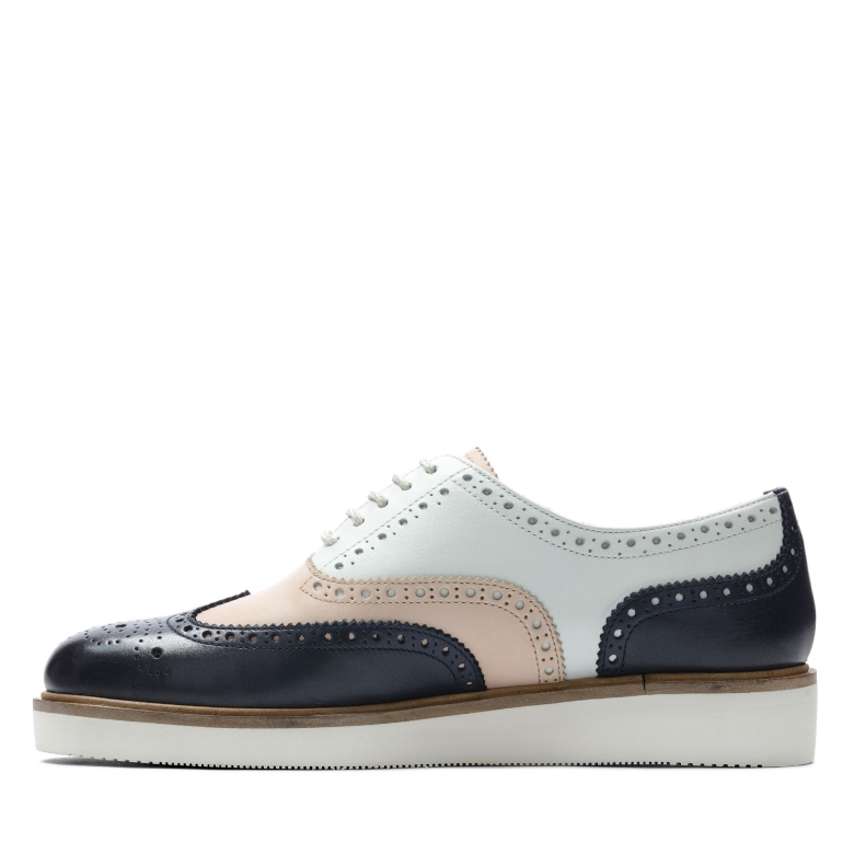 Baille Brogue Clarks Navy