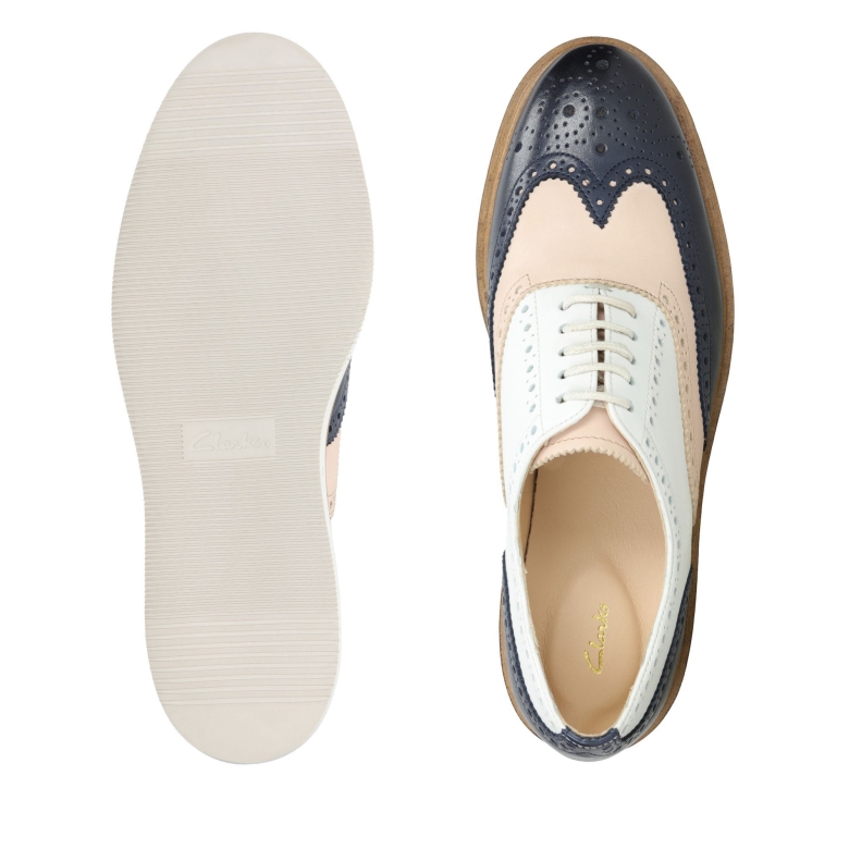Baille Brogue Clarks Navy