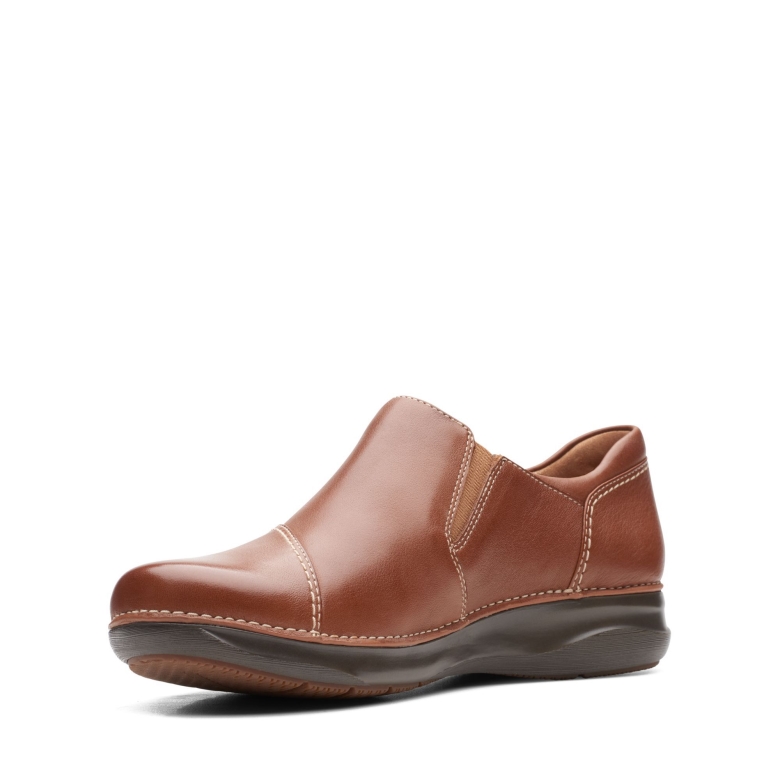 Dunkelbrauner Leder-clarks-apfel-reißverschluss