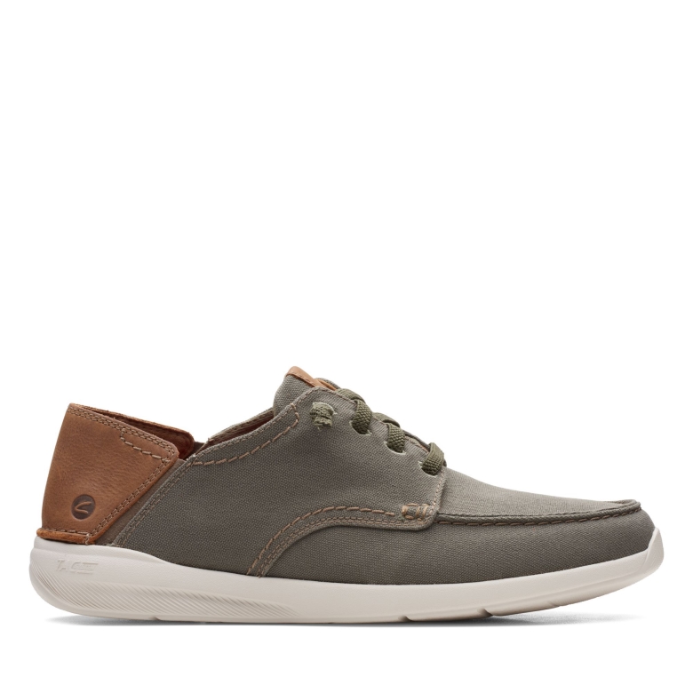 Clarks Olivfarbenes Textil Aus Spitze