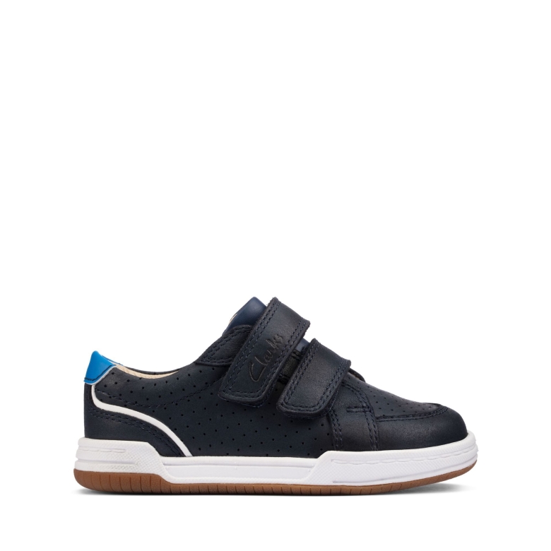 Clarks Fawn Solo T Marineblaues Leder