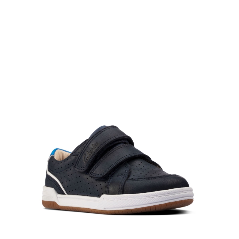 Clarks Fawn Solo T Marineblaues Leder